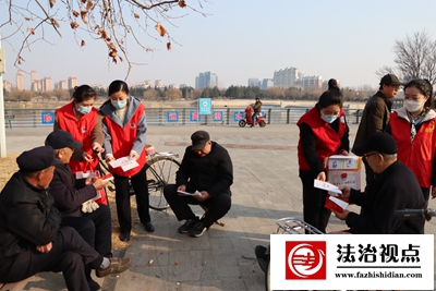 潍坊寿光：春日普法正当时 志愿送法不停歇