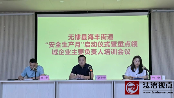 海丰街道举行“安全生产月”启动仪式暨重点领域企业主要负责人培